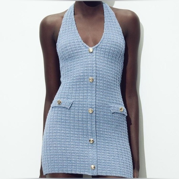 🔥🔥Zara  Halter Neck Button Dress - Picture 14 of 14